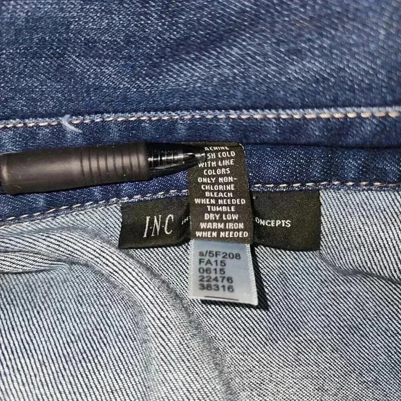 Denim Dress Button Down Long Sleeve Dark Wash Casual Shirt Dress - Picture 6 of 9